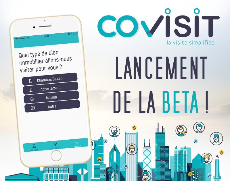 Aujourd'hui est un grand jour : C'EST LA #BETA DE NOTRE #APPLICATION !! 🎉😁🎉
Nous offrons UNE VISITE GRATUITE tout l'été sur covisit.fr !! 🙂