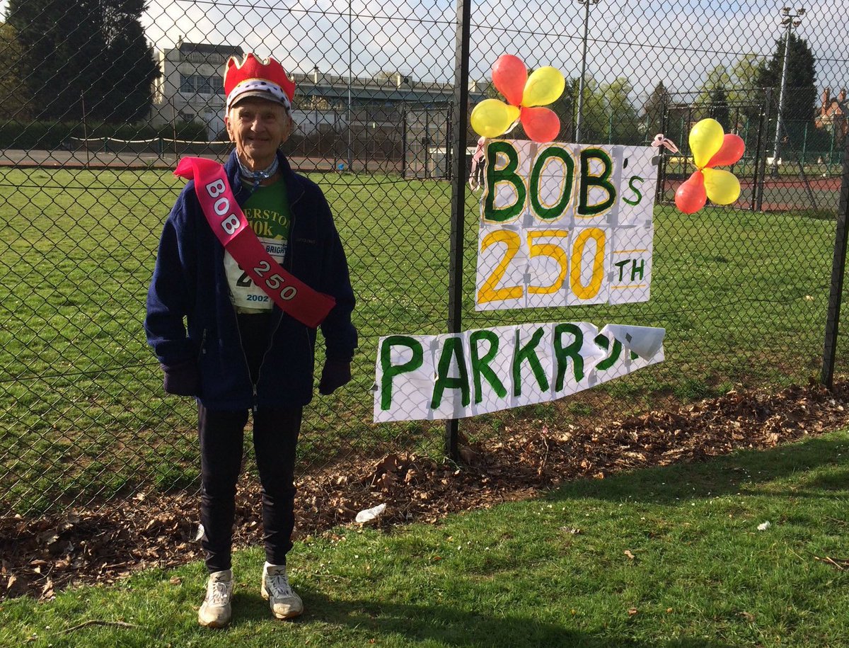 This year, Bob Emmerson became the oldest person in the world to reach 250 parkruns, aged 84.

Not bad for a youngster! 😉 #loveparkrun