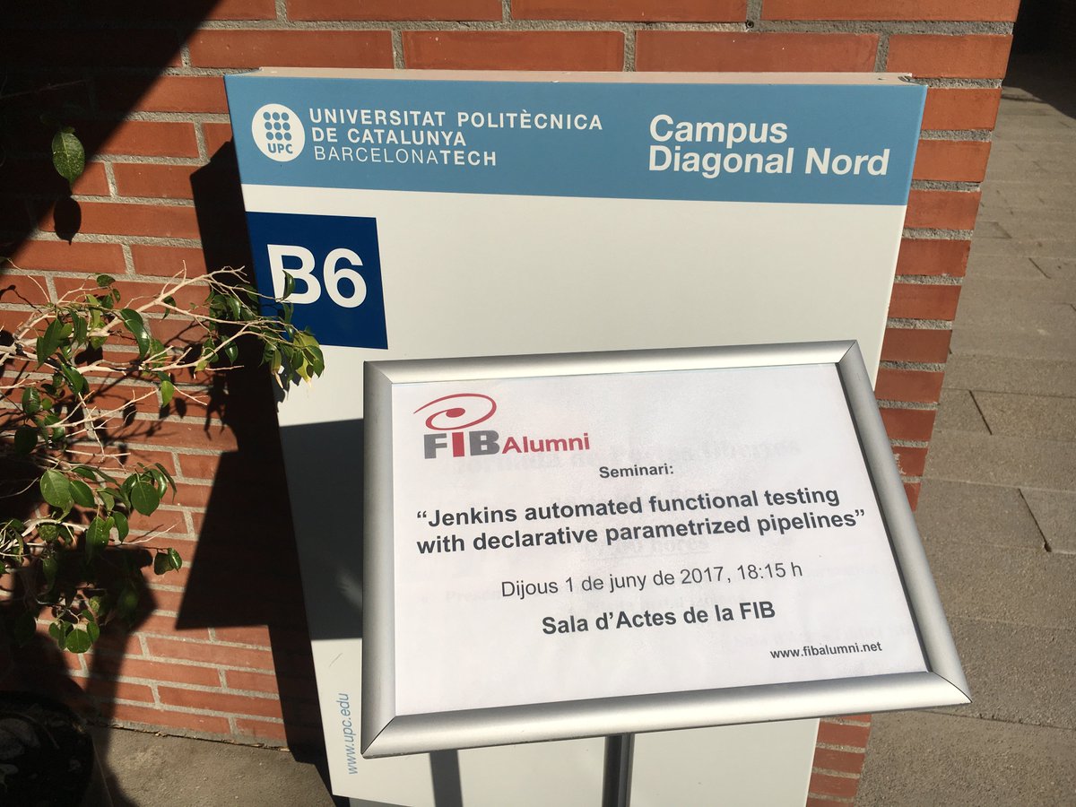 FIBAlumni's tweet photo. Tot a punt pel seminari sobre #Jenkins amb en @guillemhs Comencem en 5min! #FIBAlumni https://t.co/Dj7DHFKlhv