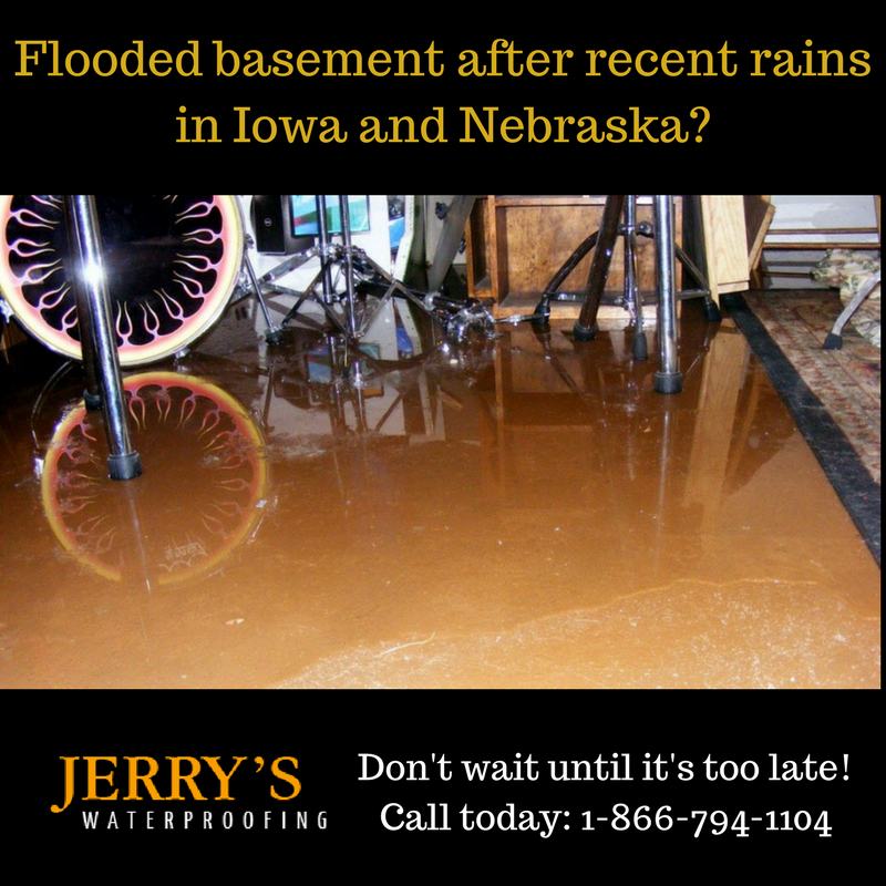 jerryswaterpro2's tweet photo. Did recent rains in Iowa and Nebraska flood your basement? @jerryswaterpro2 can assure it won't happen again! See https://t.co/L27rpfhMa3 https://t.co/av0At0ieML