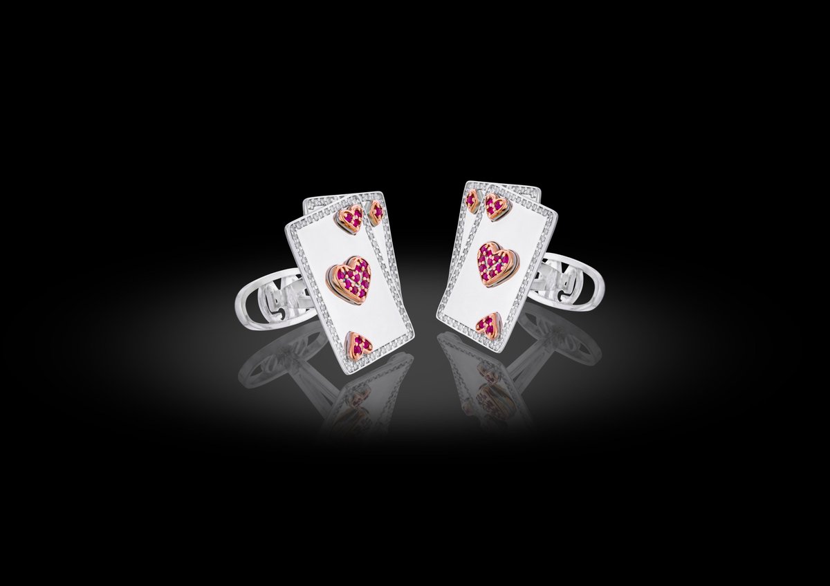 ohmygotcufflink's tweet image. To celebrate @HouseofCards new season on netflix, check our #AceofHearts #luxurycufflinks #mensjewellery