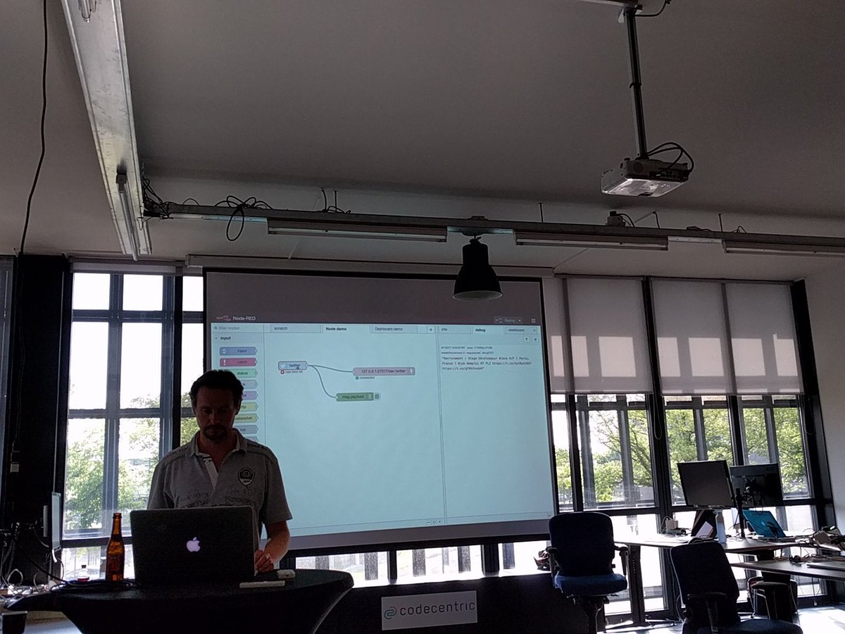 Learning about #Node-Red by @hrietman @codecentric_nl #knowledgesession