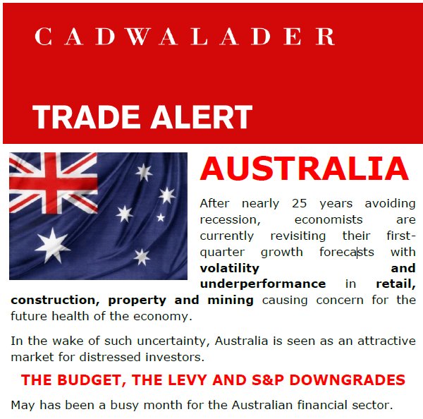 LFWatt's tweet photo. Australia delivers its budget and five big banks face a 0.06% levy, +LBIE/EMIR/Alitalia in May's #TradeAlert https://t.co/DPfaFfoVWo https://t.co/klZamq0taW