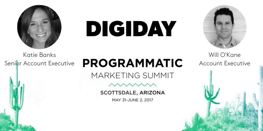 Dstillery's tweet photo. Are you at #DigidayDPMS? Make sure you say hello to Dstillers Katie Banks &amp; Will O'Kane! https://t.co/NEMCTR0Vn5