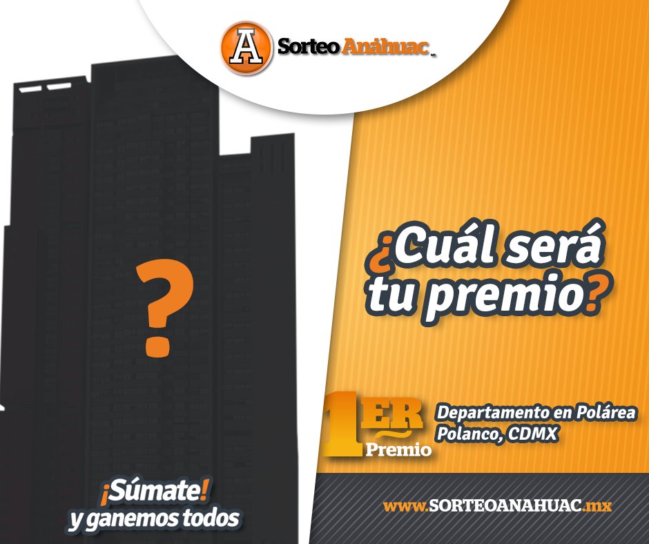 SorteoAnahuac's tweet photo. Compra tu boleto por sólo $320 #GanaConSorteoAnáhuac https://t.co/nL4R0PTDyt