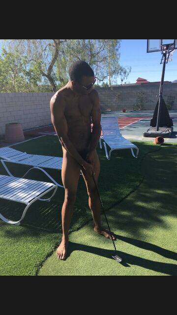 RealCharlesKing's tweet photo. I'm like the naked Tiger Woods of putt-putt. https://t.co/ly5Rxzztwq