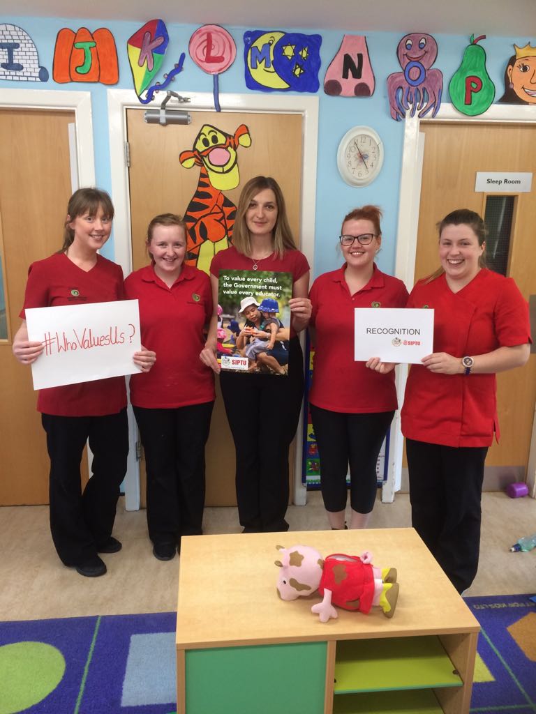 EarlyYearsUnion's tweet photo. To value children, the gov. must value educators, &amp; recognise the work they do. Newbliss Childcare service call for recognition #whovaluesus https://t.co/Z4PXLLYwfP