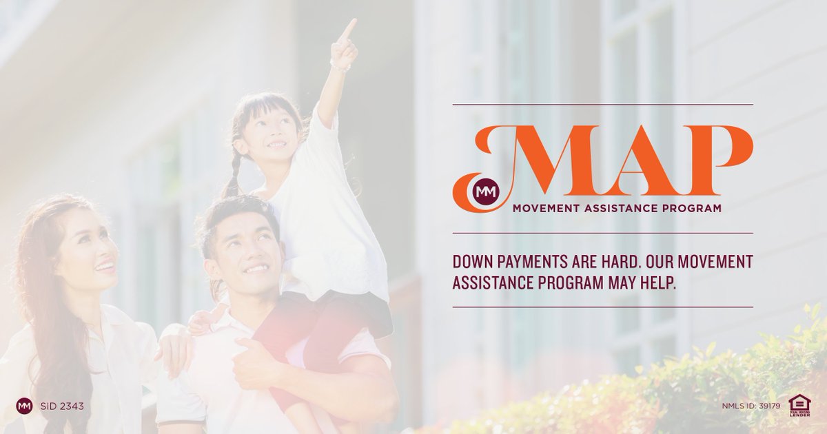 MovementMtg's tweet image. Get help with a down payment through our new Movement Assistance Program. Learn more at movement.com/map.