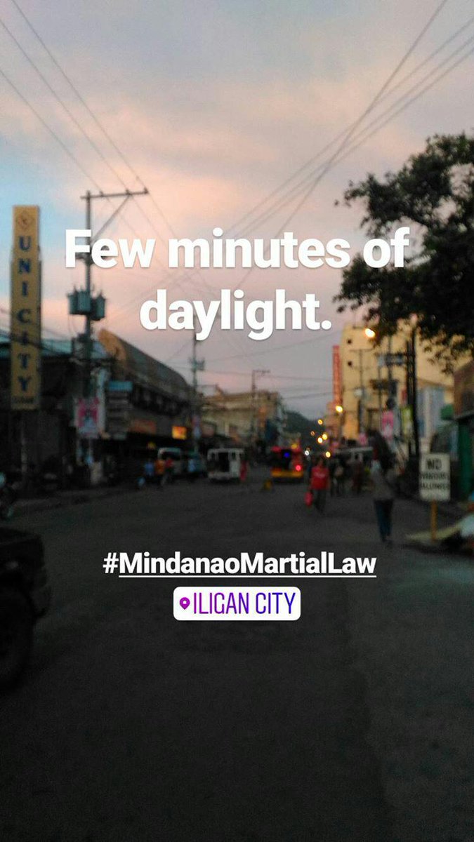 PinayTravelista's tweet photo. Few minutes of daylight. #IliganCity #MindanaoMartialLaw #IliganBloggers #LifeGoesOn https://t.co/wSln2Pvg5C