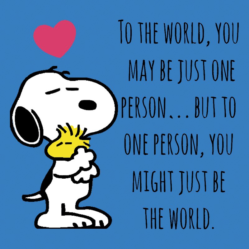 snoopyfacts's tweet photo. you might just be the world π
Visit our Snoopy store π https://t.co/fvTjFQ5ixw
#snoopyfacts #snoopyquotes https://t.co/849XPrnvWa