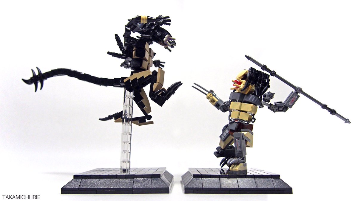 Predalien vs Predator Wolf レゴのプレデリアンとプレデターを 