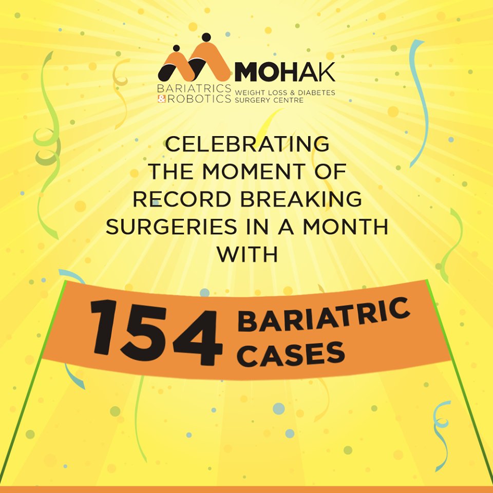 mohakbariatrics's tweet photo. Mohak Bariatrics &amp; Robotics is the highest volume Bariatric Center in Asia Pacific, happy to announce the max number of surgeries in a month https://t.co/y7InXZa15G
