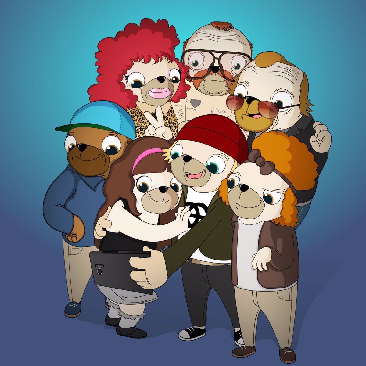 meetthepugs's tweet photo. @mariskreizman Pugs finally have their own show! :) https://t.co/L1rW8LWEHe #kickstarter #butfirst #letmetakeaselfie #puglove https://t.co/ZxiC03CTHU