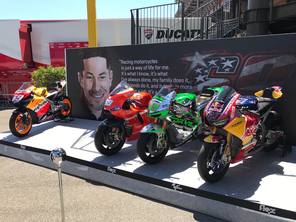 birtymotogp's tweet photo. Wonderful tribute to a wonderful rider and person https://t.co/pQj5xDdAsM