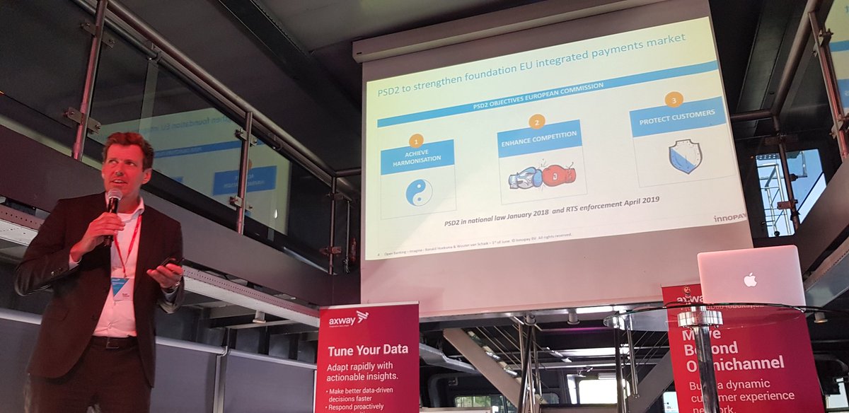 svugier's tweet photo. #AxwayImagine
@RonaldHoeksma @Innopay
Think about #PSD2 as a trigger for outside in #OpenBanking approach https://t.co/osa8pygJ2S