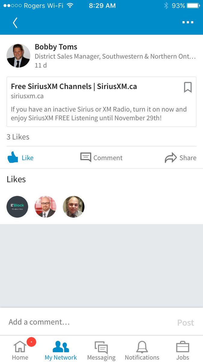 seanmiddy's tweet photo. @SIRIUSXM hey Sirius thought you guys had select channels free until November 29th? Please advise, thanks. https://t.co/f8LNg9XjHS