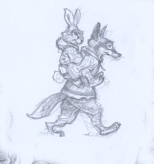 A bit more sketchbook from last winter - critters, raven witches and other weirdos. 