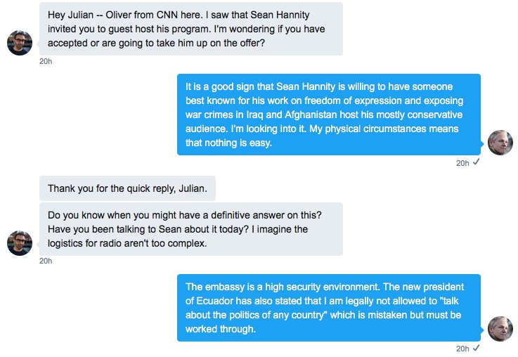 JulianAssange's tweet photo. Every year or so I make the mistake thinking someone at CNN must be OK. What I wrote, on the left, what CNN published on the right: https://t.co/V5GkUfI4RU