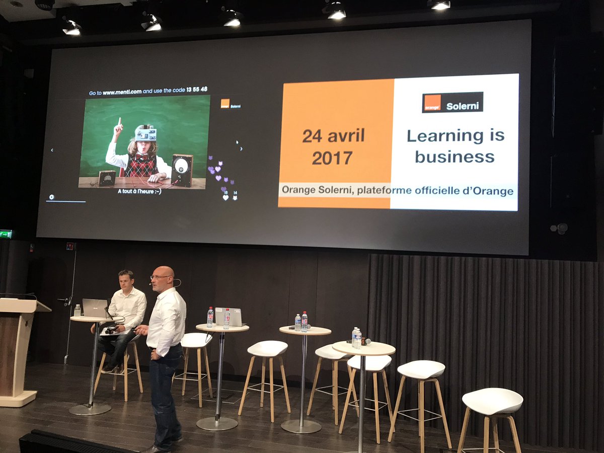 24/04/2017 sortie de la "v2" #orangesolerni "Learning is business" la PF officielle d'#Orange #solerni
