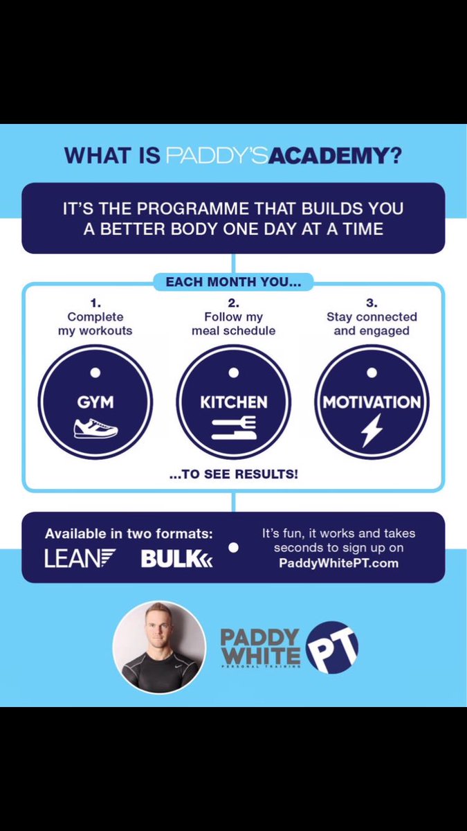 PaddyWhitePT's tweet photo. Use the code 'june50' to get 50% OFF your Paddy's Academy June subscripton.
Gym, kitchen, motivation all for £12.50!
https://t.co/sKuV2jhH1w https://t.co/nGWUPOKBH0