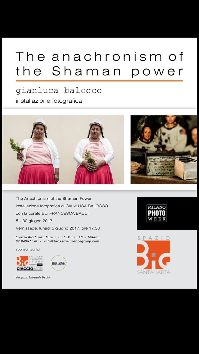 MOSTRA FOTOGRAFICA THE ANACHRONISM OF THE SHAMAN POWER | A CURA DELL'ASSOCIATO BROKER INSURANCE GROUP
confapi-milano.it/single-post/20…