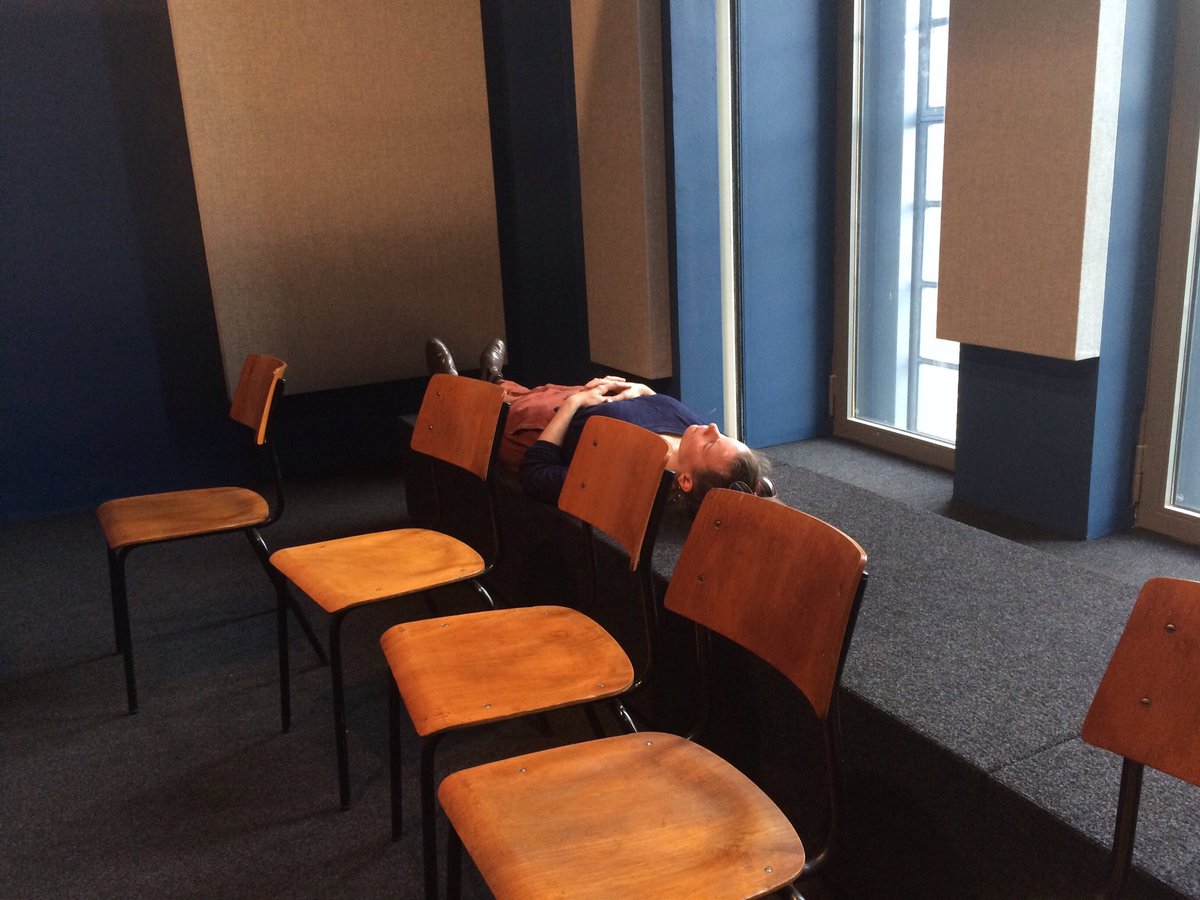 aformermagpie's tweet photo. ..@EllaFearonLow blending in to the Playback Room at #WolfgangTillmans #Tate.  A really thoughtfully constructed and beautiful exhibition. https://t.co/qE5DdIU1Xm