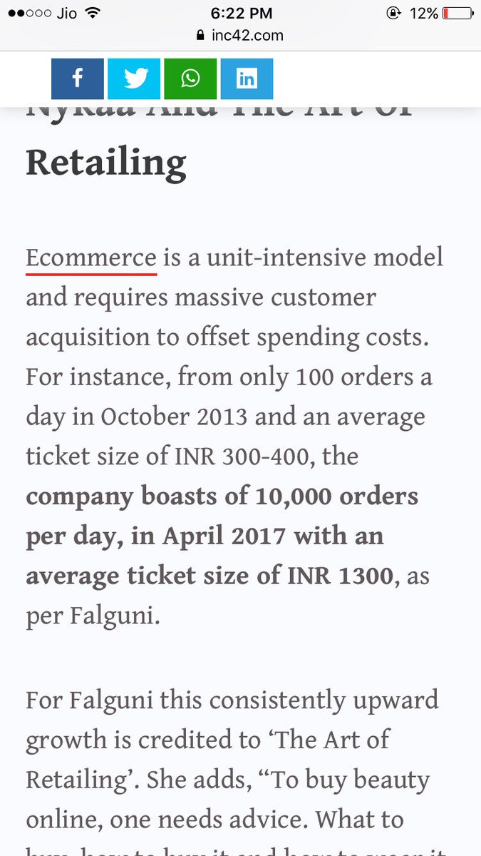 EComPolKhol's tweet photo. @Inc42 should I send a math book now? 10k orders a day &amp; GMV of 280 crore means average order size is ₹767.12 and it's ₹1300 mentioned https://t.co/grwwSshHLl