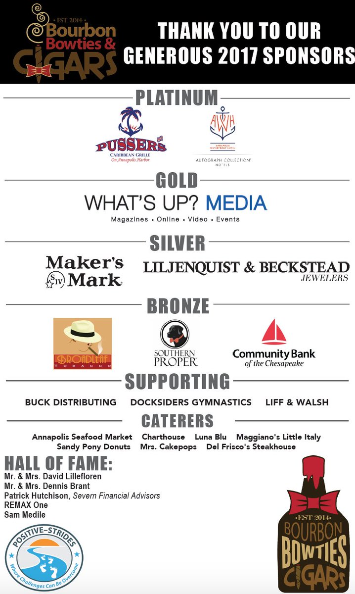 PositiveStride's tweet photo. Thank you to our amazing sponsors! See you tomorrow evening at @BBC_Annapolis. It's not too late to get tickets - https://t.co/DQItz3yaRV https://t.co/b7benU3aNp