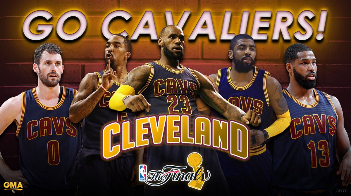 GMA's tweet photo. Retweet if you're rooting for the Cleveland @Cavs in the @NBA Finals! #NBAFinals #DefendTheLand https://t.co/t5tRjGfxTJ