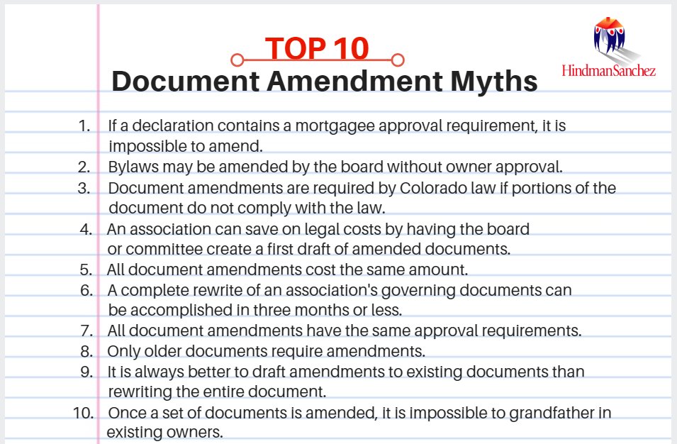 AltitudeLaw's tweet image. Top 10 myths and misunderstandings pertaining to #DocumentAmendment: ow.ly/CH9O30ca35T #hoadocuments #bylaws #CC&amp;amp;R #CC&amp;amp;Rs #covenants