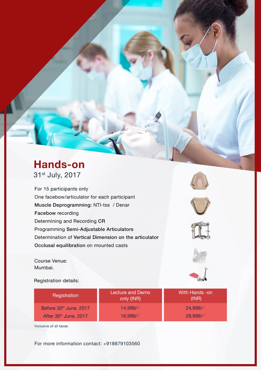 Full Mouth Rehabilitation Course, Mumbai. CALL: +91 8433599800
#dentalhealth #dentalevent #Dentist #dentistry 
prosthotrain.com