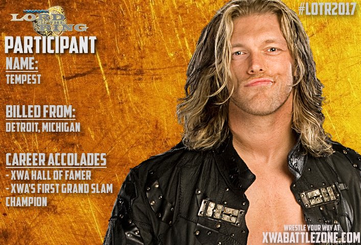 LOTRTournament's tweet photo. He worked his way up from nothing and now he's literally done it ALL in the @XWA_BattleZone. #Tempest is today's Participant Spotlight! https://t.co/0fr9QgexXx