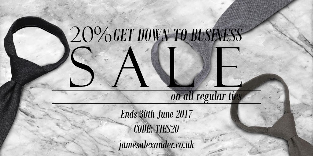 jamesalexties's tweet photo. It's the montnh for the dads and also the month to announce our #SALE! 20% OFF ALL REGULAR TIES for a whole month!!! Grab them now! TIES20 ! https://t.co/n8VquEYW5i