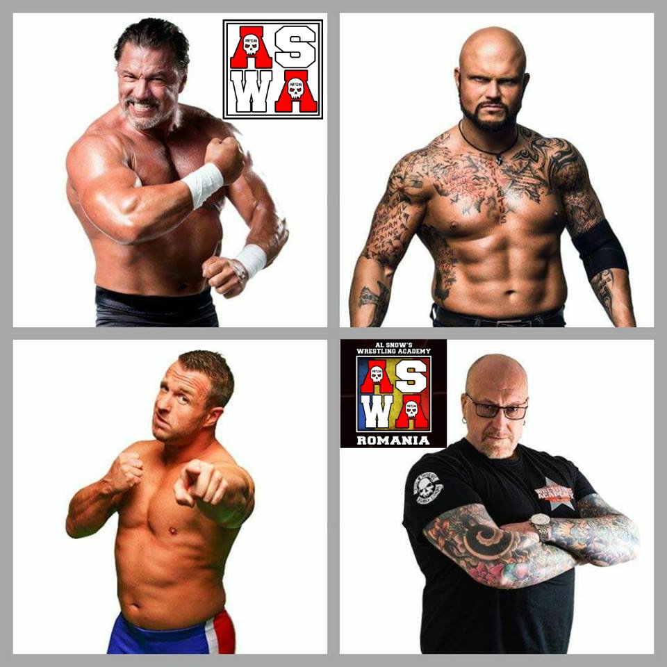 ASWARomania's tweet photo. @TheRealAlSnow, @Lost_Rebel_BB, @DougWilliamsUK and @AlSnowAcademy's Simon.Almost a century of experience combined 
#ASWA Work With The Best https://t.co/PpDLPuOfP0
