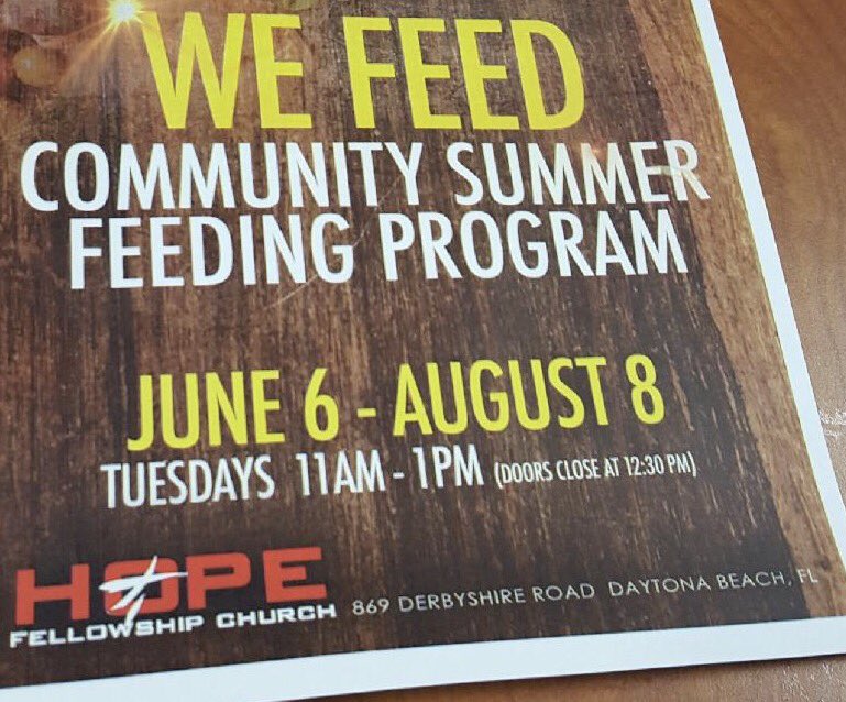 A place for summer meals! We our community! #WESDaytona <a href="/tanfrankqj/">Willie Williams</a>