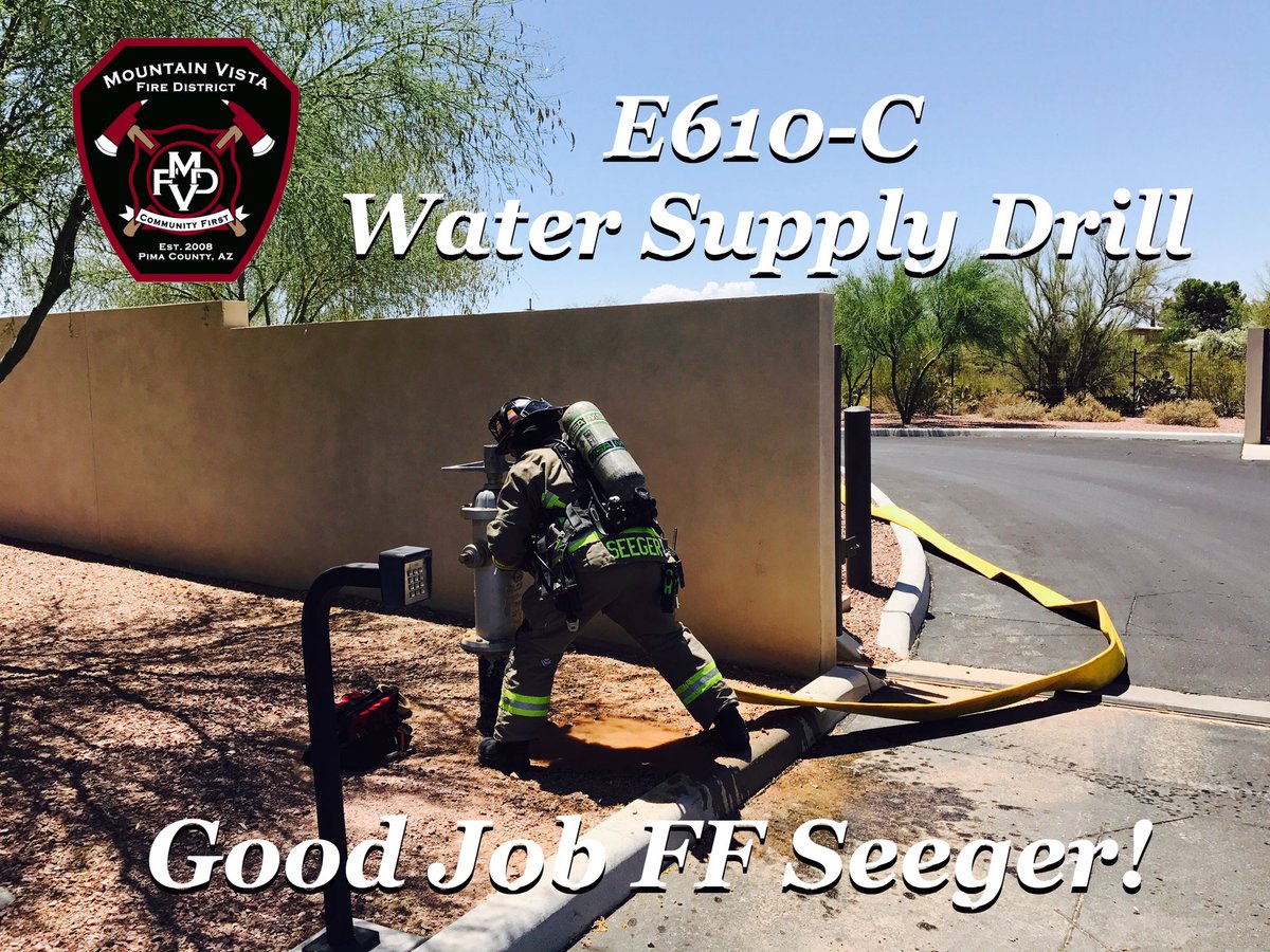 V191Associates's tweet photo. #MVFDTraining E610-C water supply from hydrant stretching two defensive lines simulates tactics firefighters could use on a structure fire. https://t.co/fpmH2lBnlK