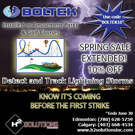 h2solutionsinc's tweet image. Our #springsale is extended! 10% off #Boltek #lightningdetection from H2 Solutions. Visit bit.ly/2pphIiR. #safety #oilandgas