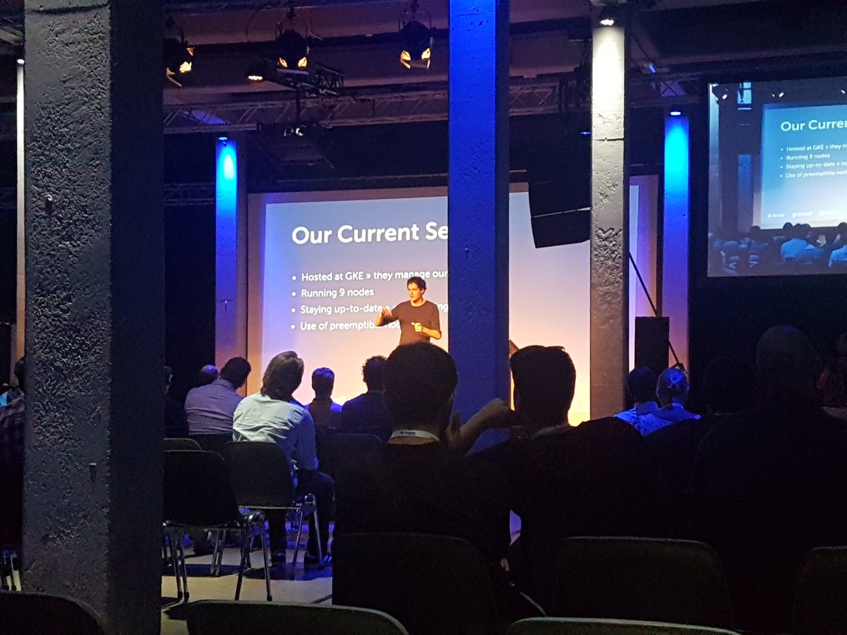 NinoFloris's tweet photo. Listening to @KoenIT from Blendle on kubernetes in production #TechSummitIO https://t.co/MeF55frgSw