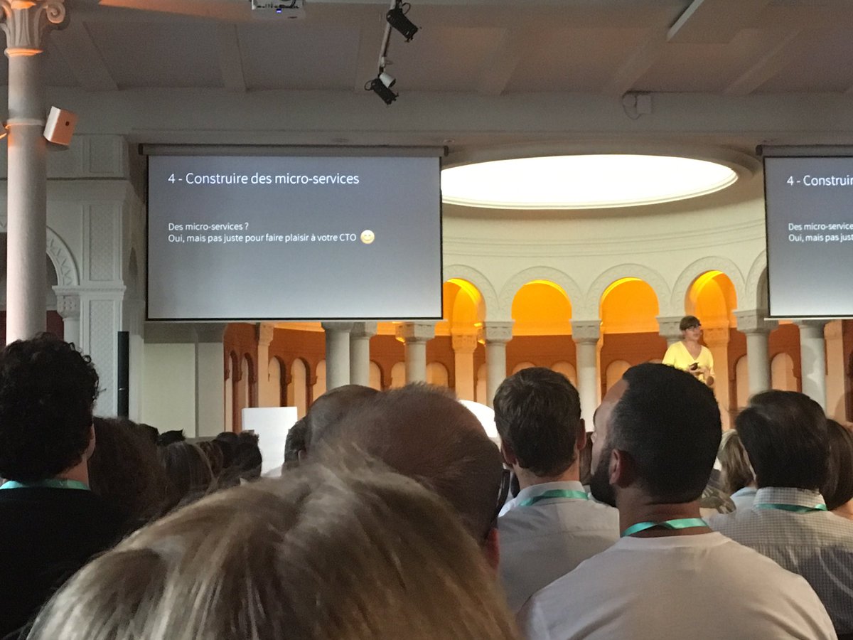 "Construire des micro services ? Oui mais pas seulement pour faire plaisir au CTO" ;) <a href="/SoleneMa/">Solene Maître</a> 
#LPC