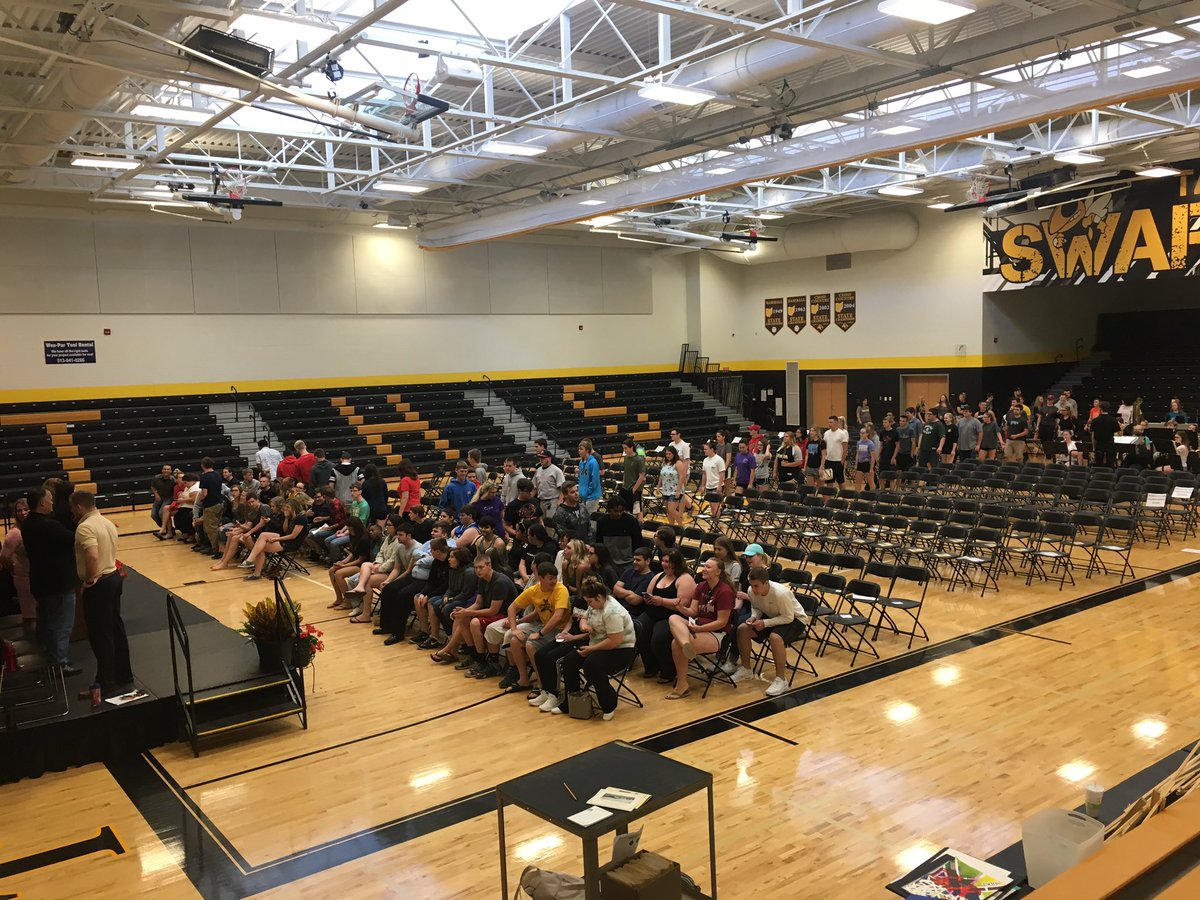 Graduation practice is happening. Congrats Class of 2017!