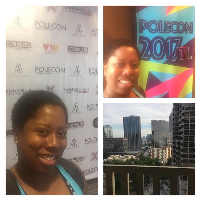 DivasnDollsFit's tweet photo. Greetings from #polecon2017. #divasanddollsfitness is in the building! #poledance #poledancing #poleinstructor #poledancer #dmvfitness #atl https://t.co/IN5Y8UCith