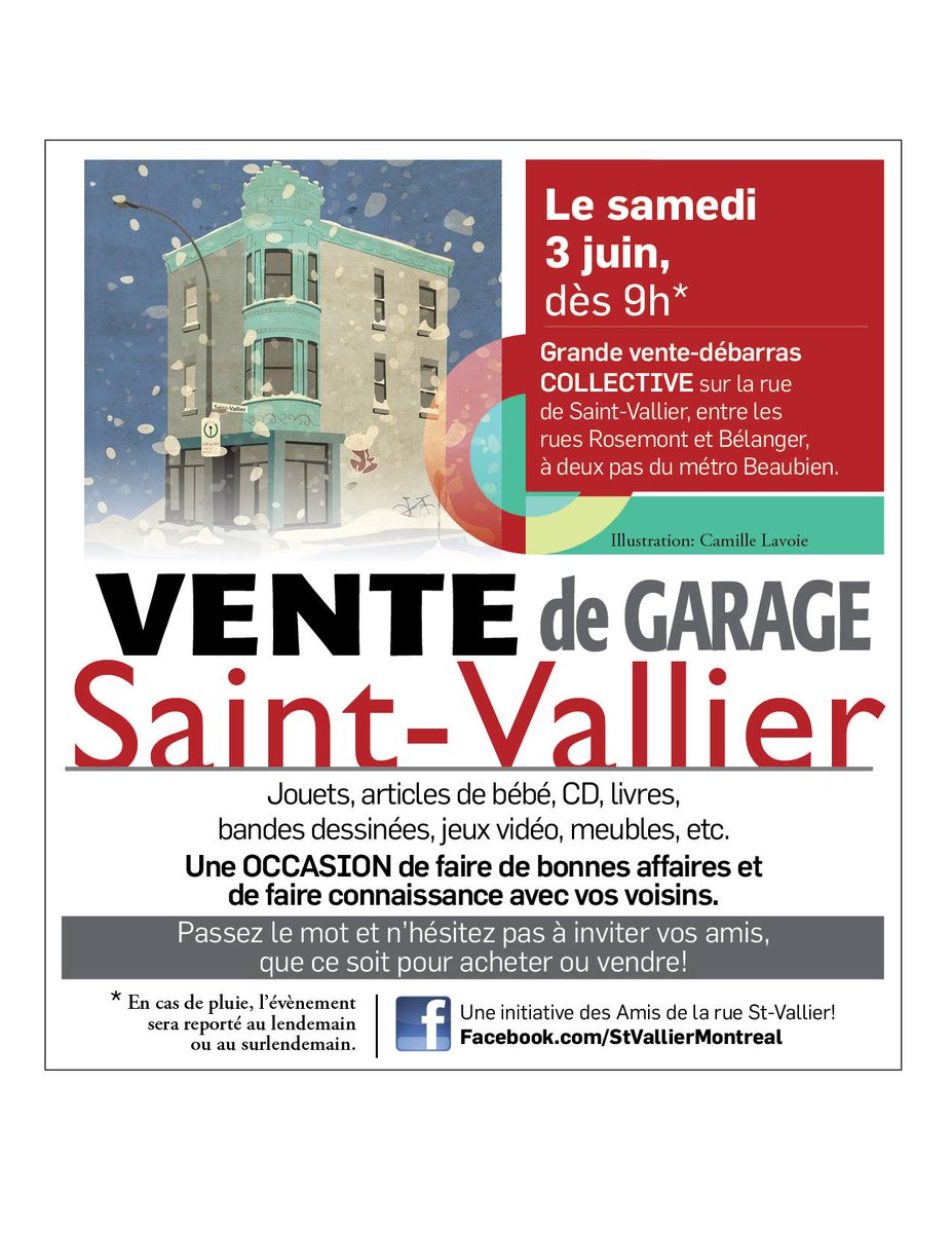 MattMortez's tweet photo. Vente-débarras COLLECTIVE à deux pas du métro Beaubien ce samedi. Venez acheter et vendre aussi! #RosePatrie

https://t.co/sPvXatBTDd https://t.co/1hjQWu5AtA