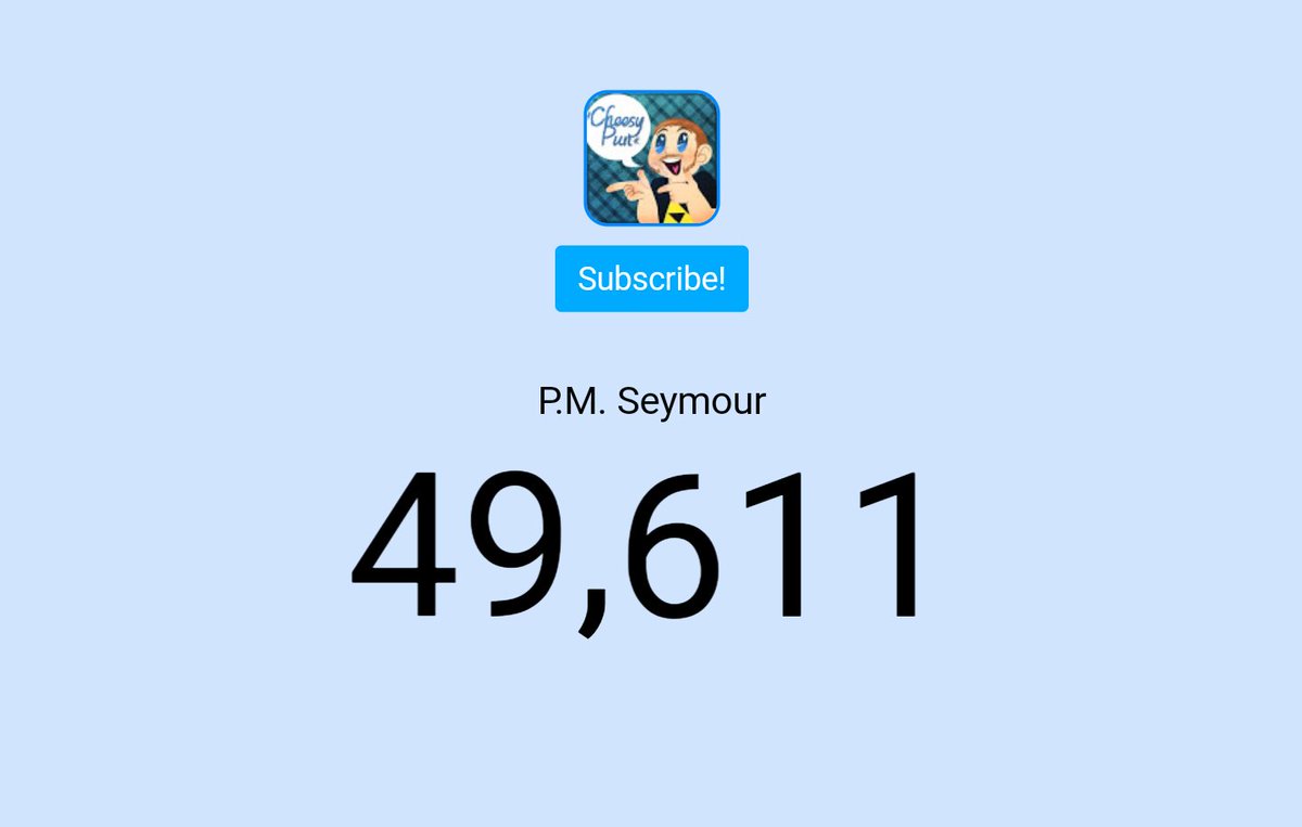 itsapmseymour's tweet image. So close to the big 50K on YouTube! 
How exciting!