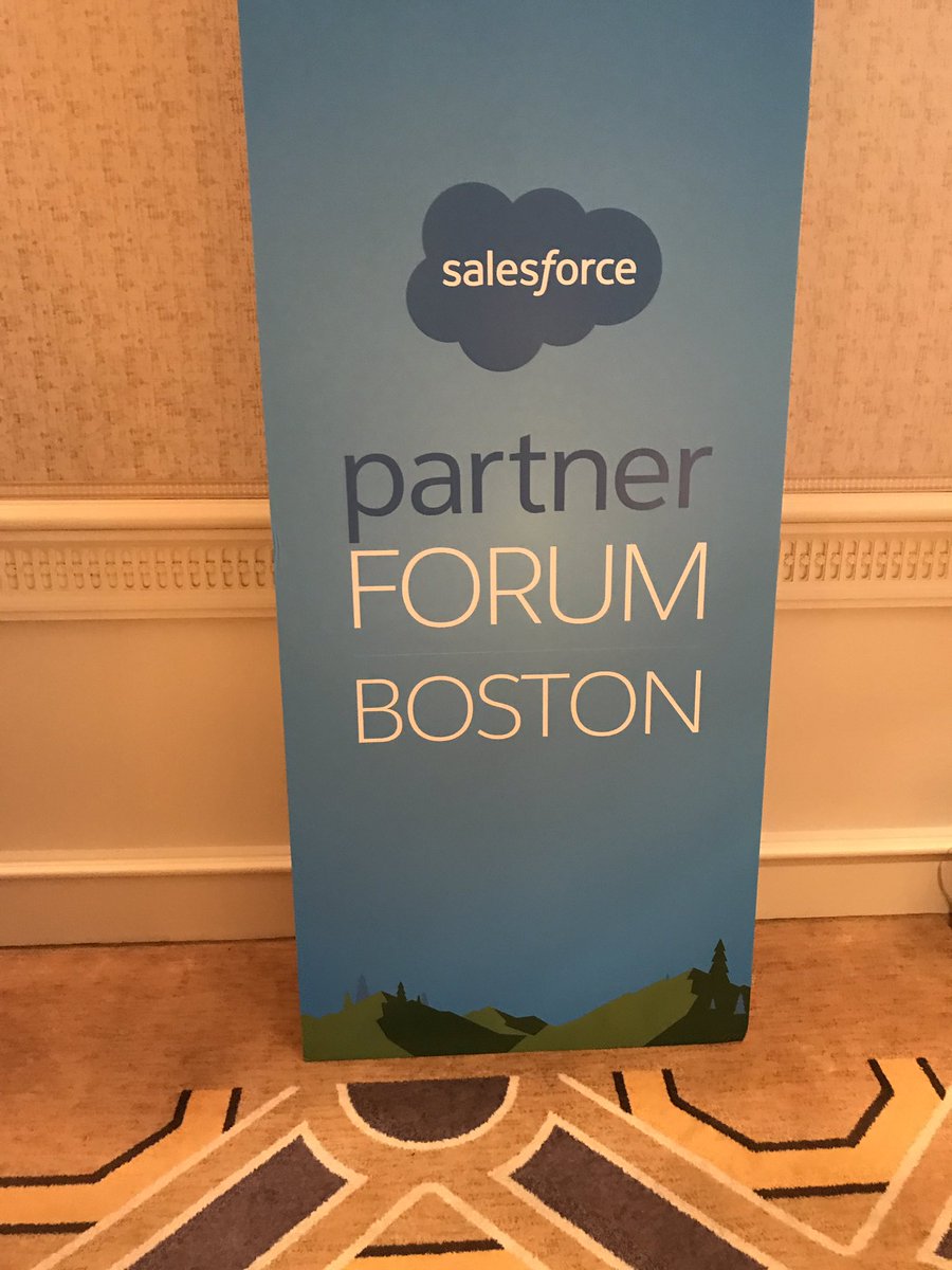 sayhellotoryan's tweet photo. Join @cbdevia & I at the #SalesforcePartnerForum in Boston today. @partnerforce https://t.co/YmHFuVkOaQ