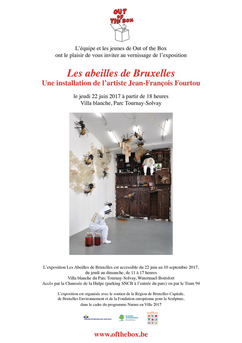 Outofthebox_bxl's tweet photo. Out of the Box vous invite au vernissage de l’exposition Les Abeilles de Bruxelles le jeudi 22/06 à 18h au Parc Tournay-Solvay ! #Fourtou https://t.co/hbhirigmM2