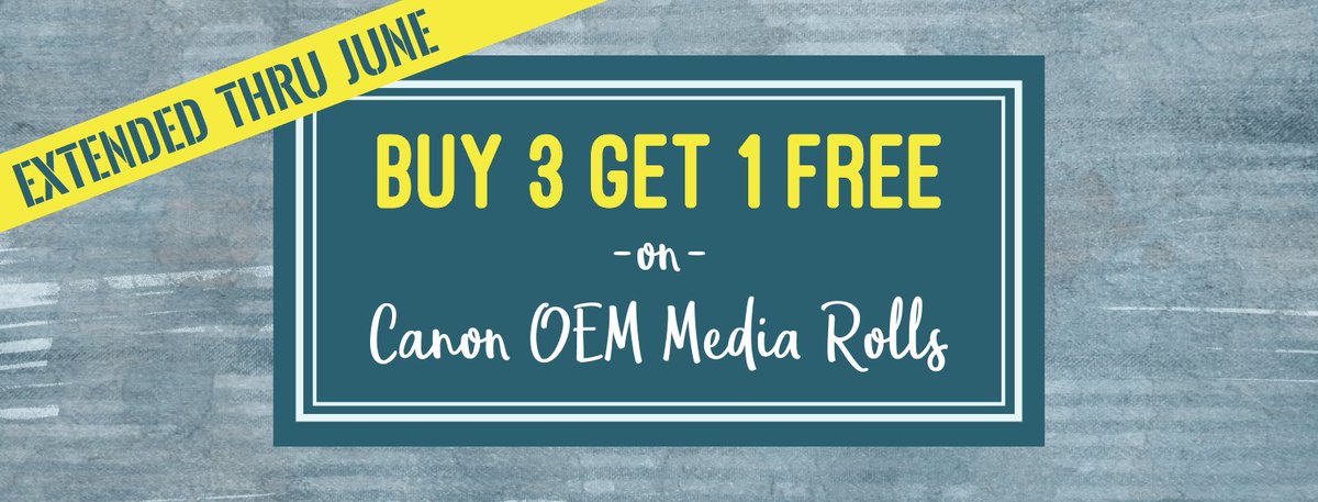 DoradoGraphix's tweet photo. EXTENDED: Now thru June 30th, Buy 3 Get 1 FREE on select #Canon OEM Media! https://t.co/fbpLjoMfsn https://t.co/wG8kFOXid3