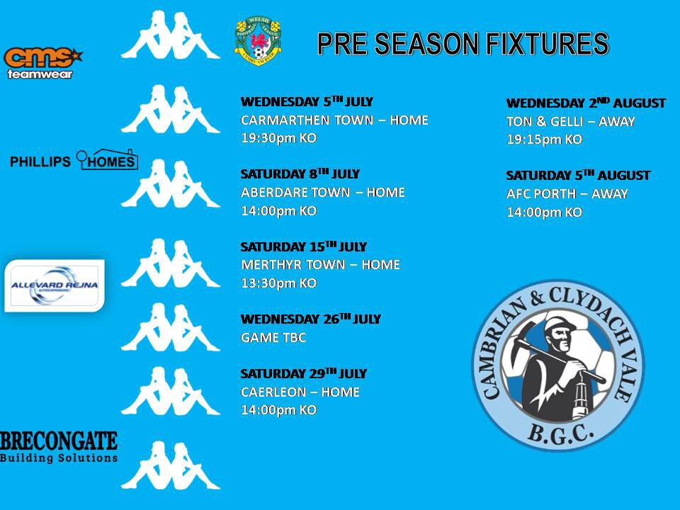 A fantastic looking pre season in place for the first team! 

Great work behind the scenes being done by <a href="/craig9hughes/">Craig Hughes (Guppy)</a> to prepare the team