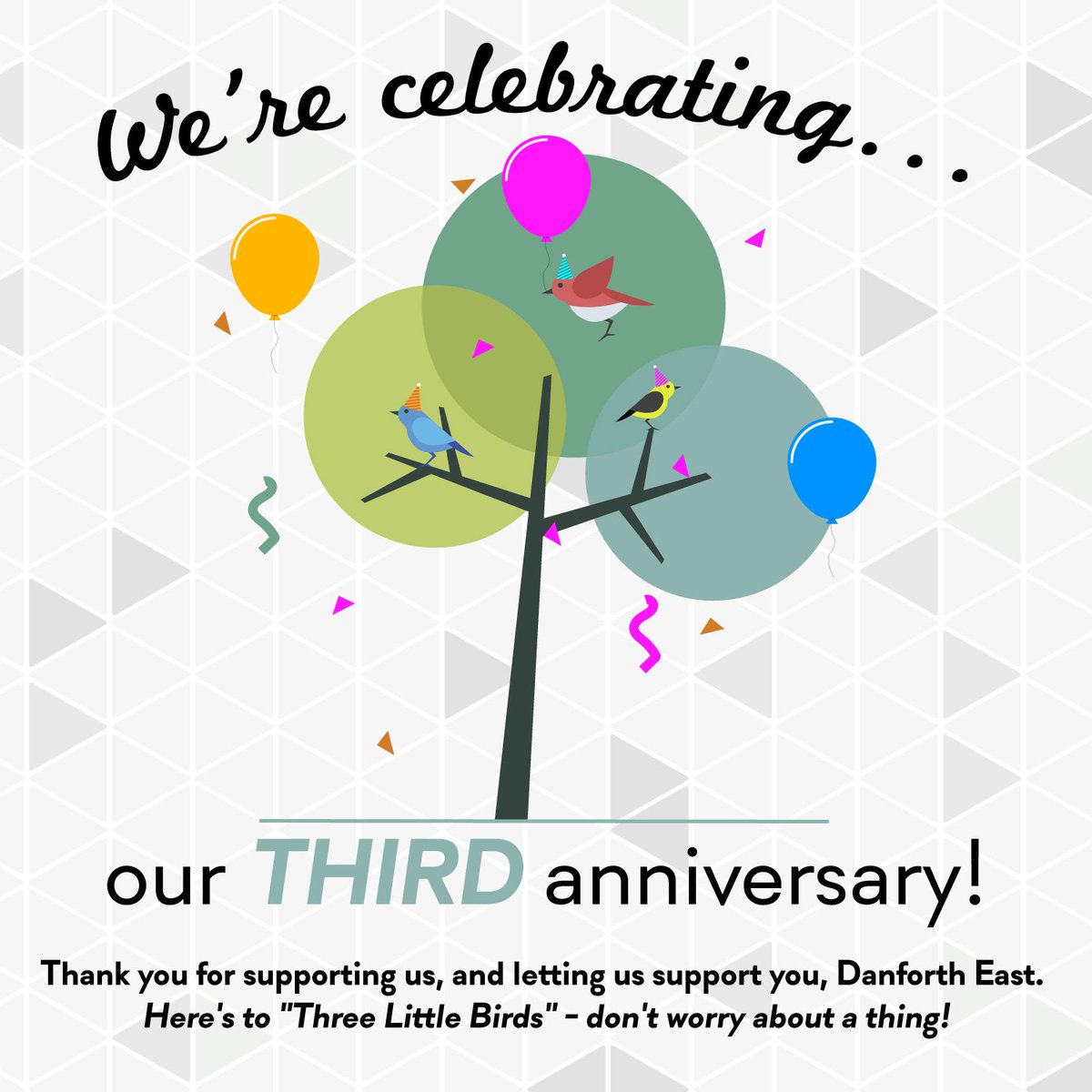 originrmtTO's tweet photo. We are 3! 🎂🍾Thanks for all the support. Our amazing team loves taking care of you, #DanforthEast! Celebrate with us soon! #RMT #naturopath https://t.co/8mrzNwqXd6