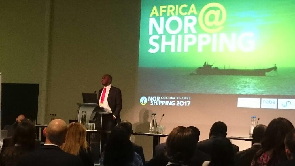 LloydsList's tweet photo. We are delighted to hear industry insights from Nigerian Minister of Transportation Mr. Rotimi Amaechi at #NorShipping https://t.co/VxF4wENTzv