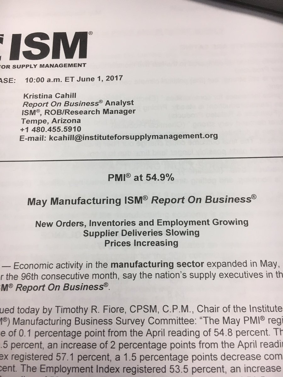 KristinaMCahill's tweet photo. @ism #PMI showing growth for 9th consecutive month #ROBQuickFact ism https://t.co/MjyjRUBUb2 https://t.co/xegavwiuvZ